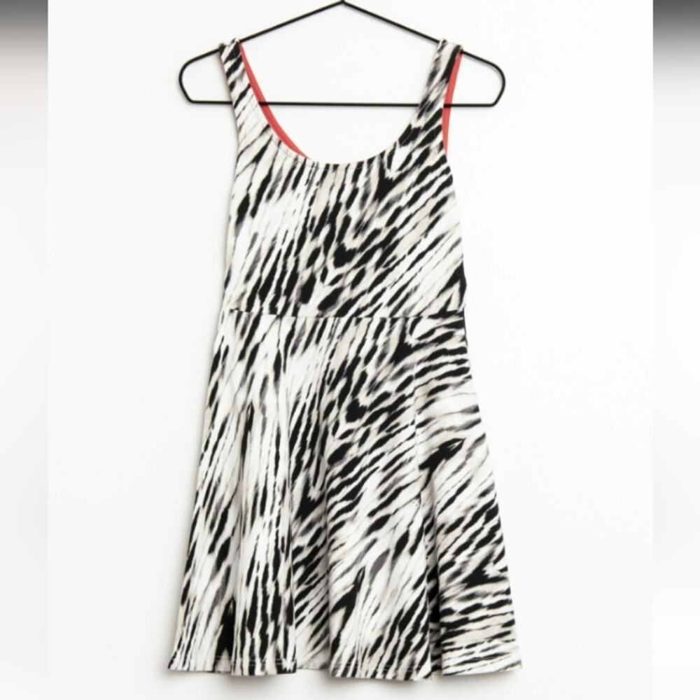 Express Zebra Print Sleeveless Mini Dress